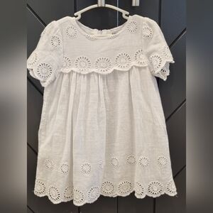 White Eyelet Kids Dress